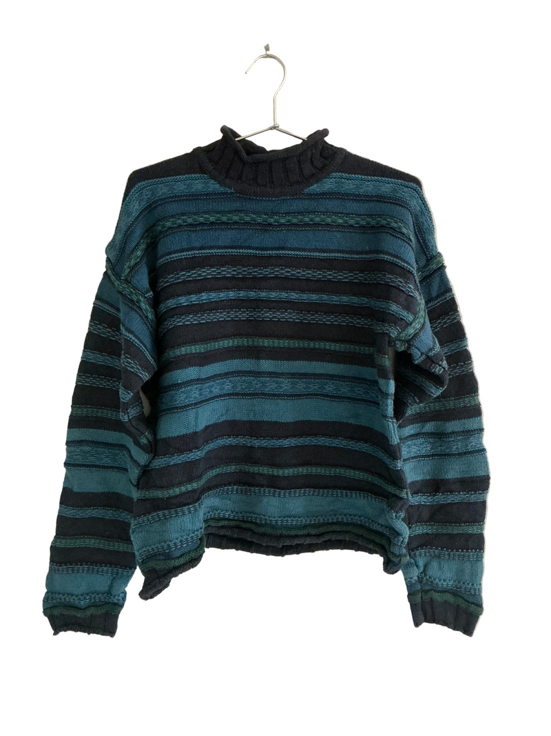 Blue Textured Sweater